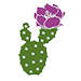 second department logo cactus with purple flower