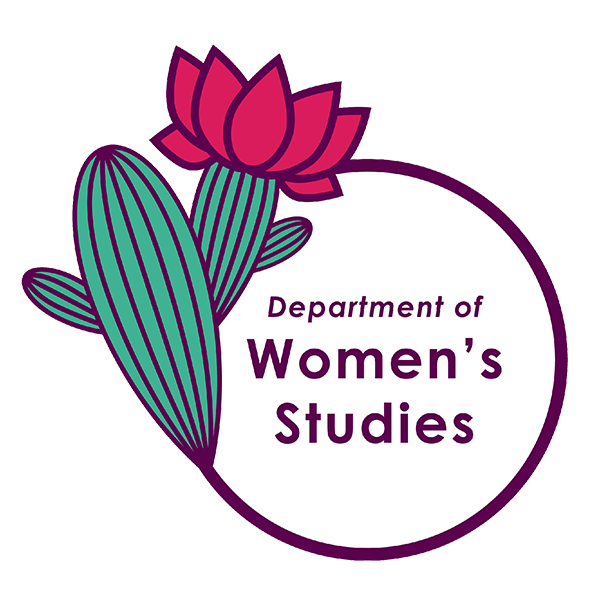 Department of Women's Studies cactus with pink flower
